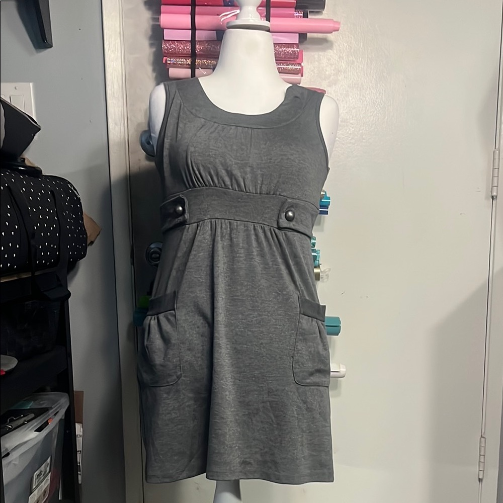 Gray Sleeveless Women's Dress